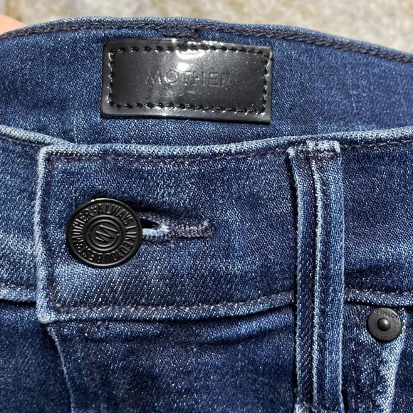 MOTHER The Rascal Ankle Snippet Jeans Color: Mint Condition size 26 - Picture 2 of 16